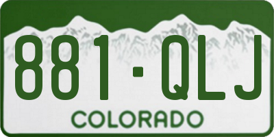 CO license plate 881QLJ