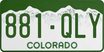 CO license plate 881QLY