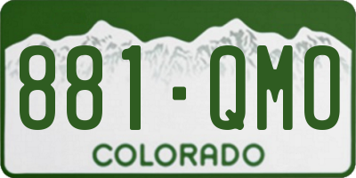 CO license plate 881QMO