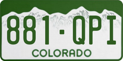 CO license plate 881QPI