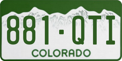 CO license plate 881QTI