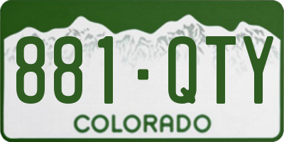CO license plate 881QTY