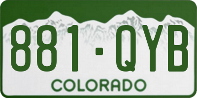 CO license plate 881QYB