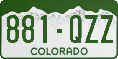 CO license plate 881QZZ