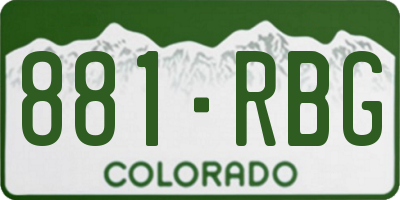 CO license plate 881RBG