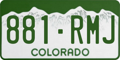 CO license plate 881RMJ