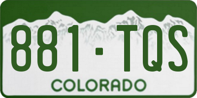 CO license plate 881TQS