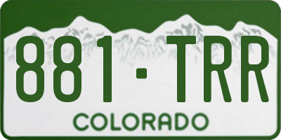 CO license plate 881TRR