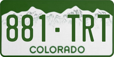 CO license plate 881TRT