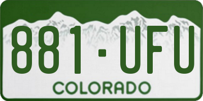 CO license plate 881UFU