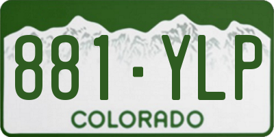 CO license plate 881YLP