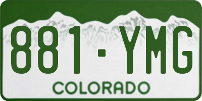 CO license plate 881YMG