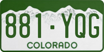 CO license plate 881YQG