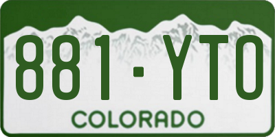 CO license plate 881YTO