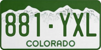 CO license plate 881YXL