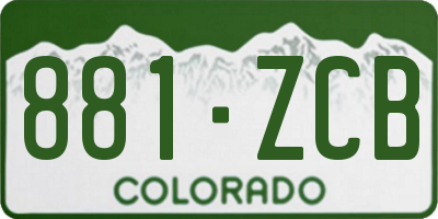 CO license plate 881ZCB