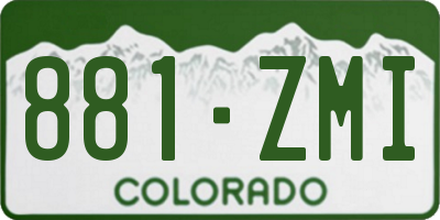 CO license plate 881ZMI