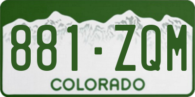 CO license plate 881ZQM