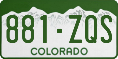 CO license plate 881ZQS