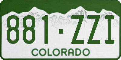 CO license plate 881ZZI