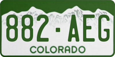 CO license plate 882AEG