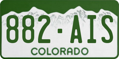 CO license plate 882AIS