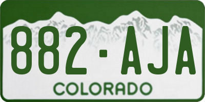 CO license plate 882AJA