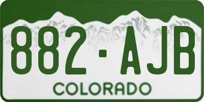 CO license plate 882AJB