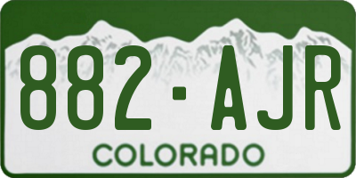 CO license plate 882AJR