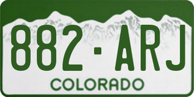 CO license plate 882ARJ