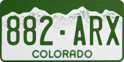 CO license plate 882ARX