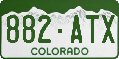 CO license plate 882ATX
