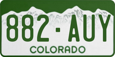 CO license plate 882AUY