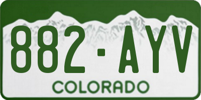 CO license plate 882AYV