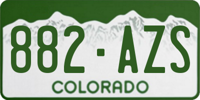 CO license plate 882AZS
