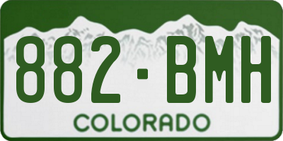 CO license plate 882BMH