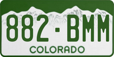 CO license plate 882BMM