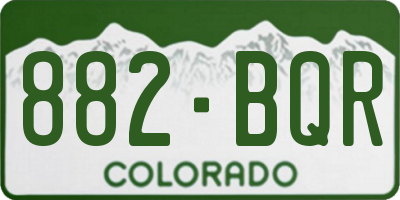 CO license plate 882BQR