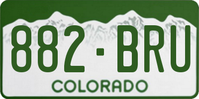 CO license plate 882BRU