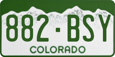CO license plate 882BSY