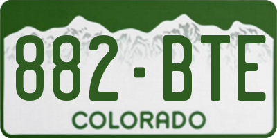CO license plate 882BTE