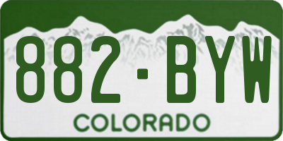 CO license plate 882BYW