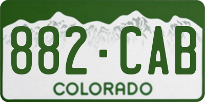 CO license plate 882CAB