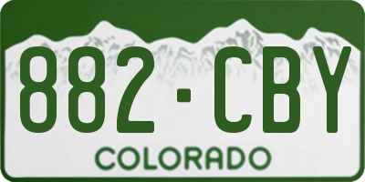 CO license plate 882CBY