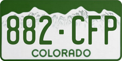 CO license plate 882CFP