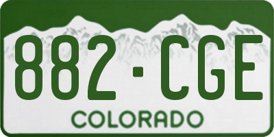 CO license plate 882CGE