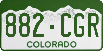 CO license plate 882CGR