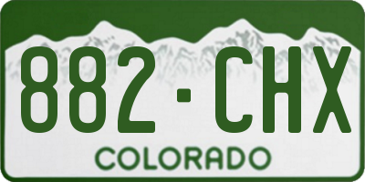 CO license plate 882CHX