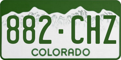 CO license plate 882CHZ