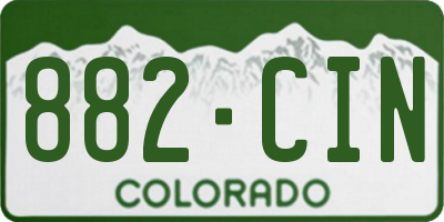CO license plate 882CIN